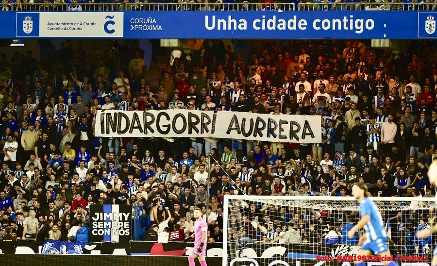 pancarta Riazor Blues