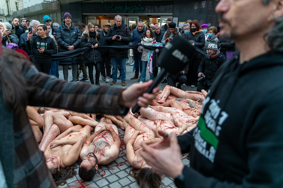 manifestación pieles