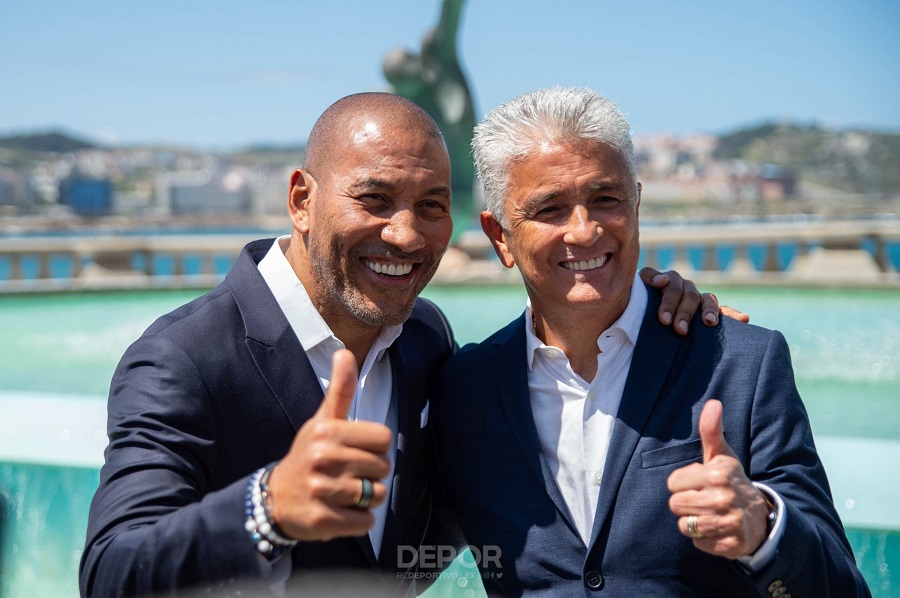 Bebeto y Mauro Silva A Coruña