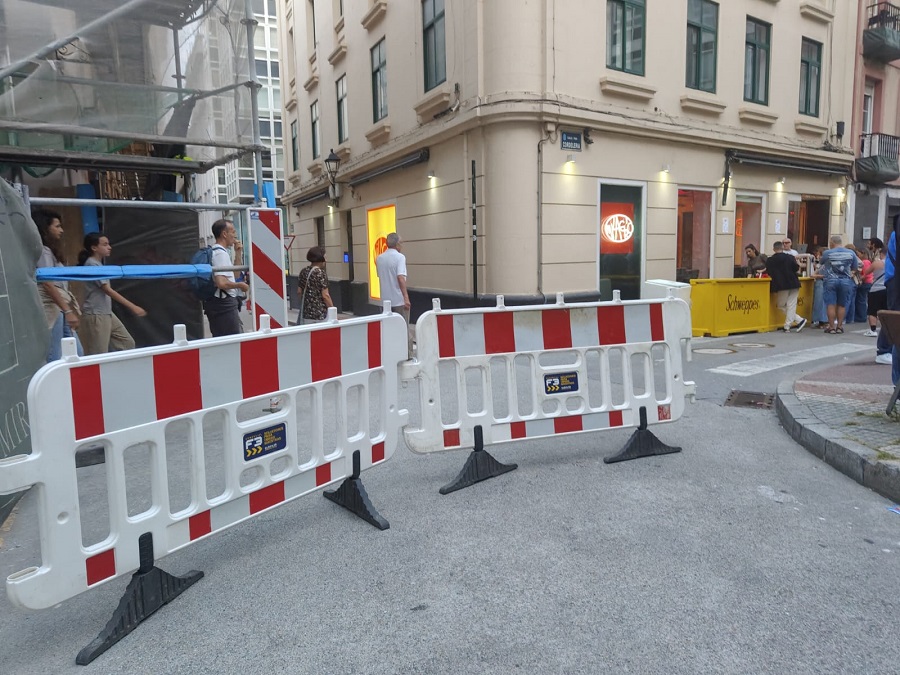 calle Cordelería cortada en San Juan