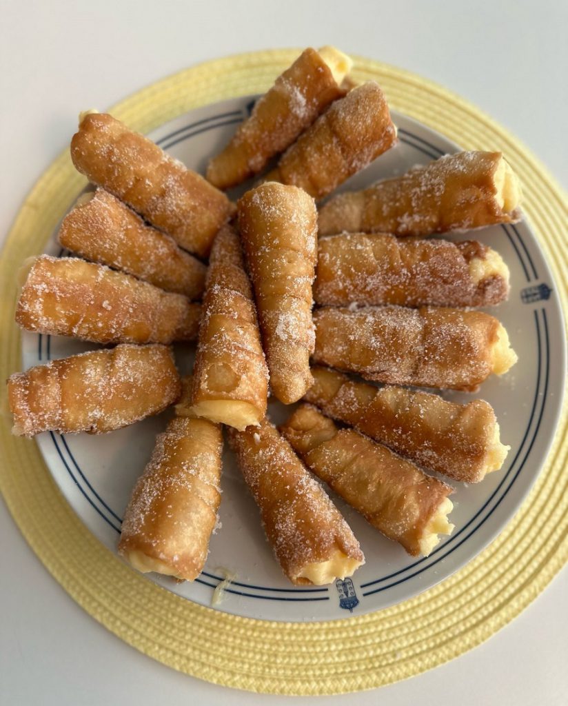 receta cañitas de crema