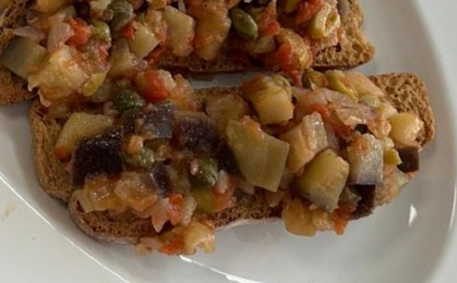 receta bruschetta de caponata