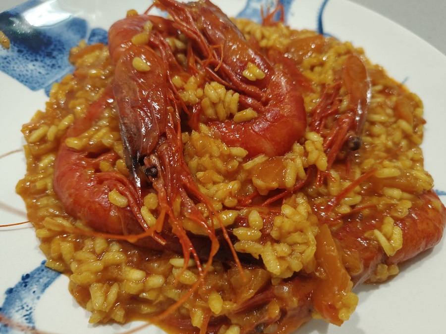 arroz con carabineros receta