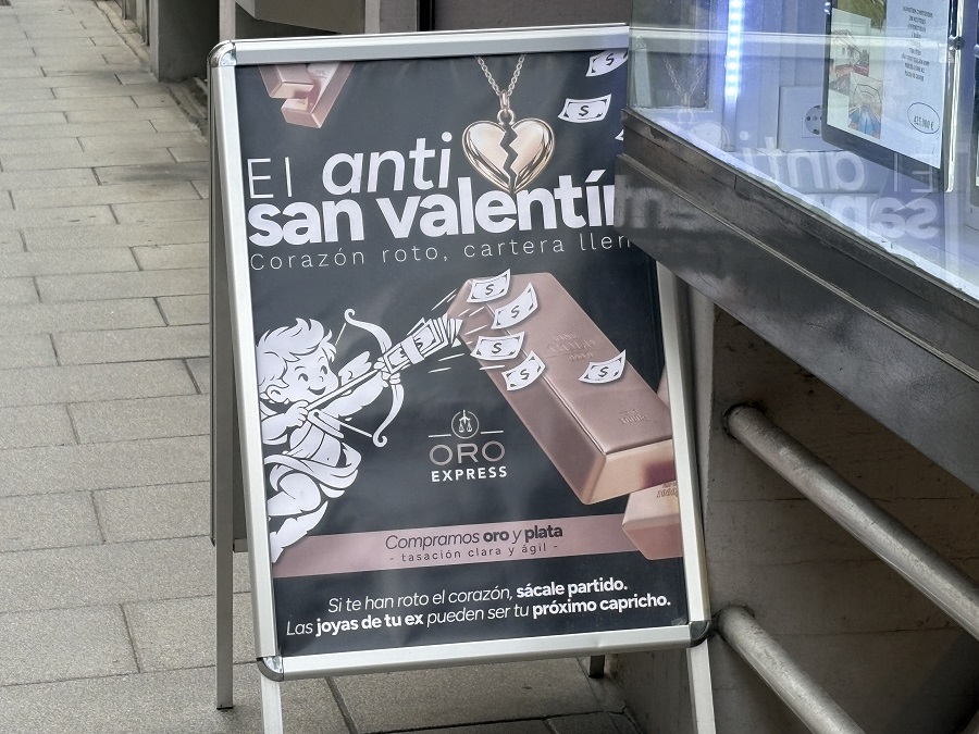 San Valentín oro